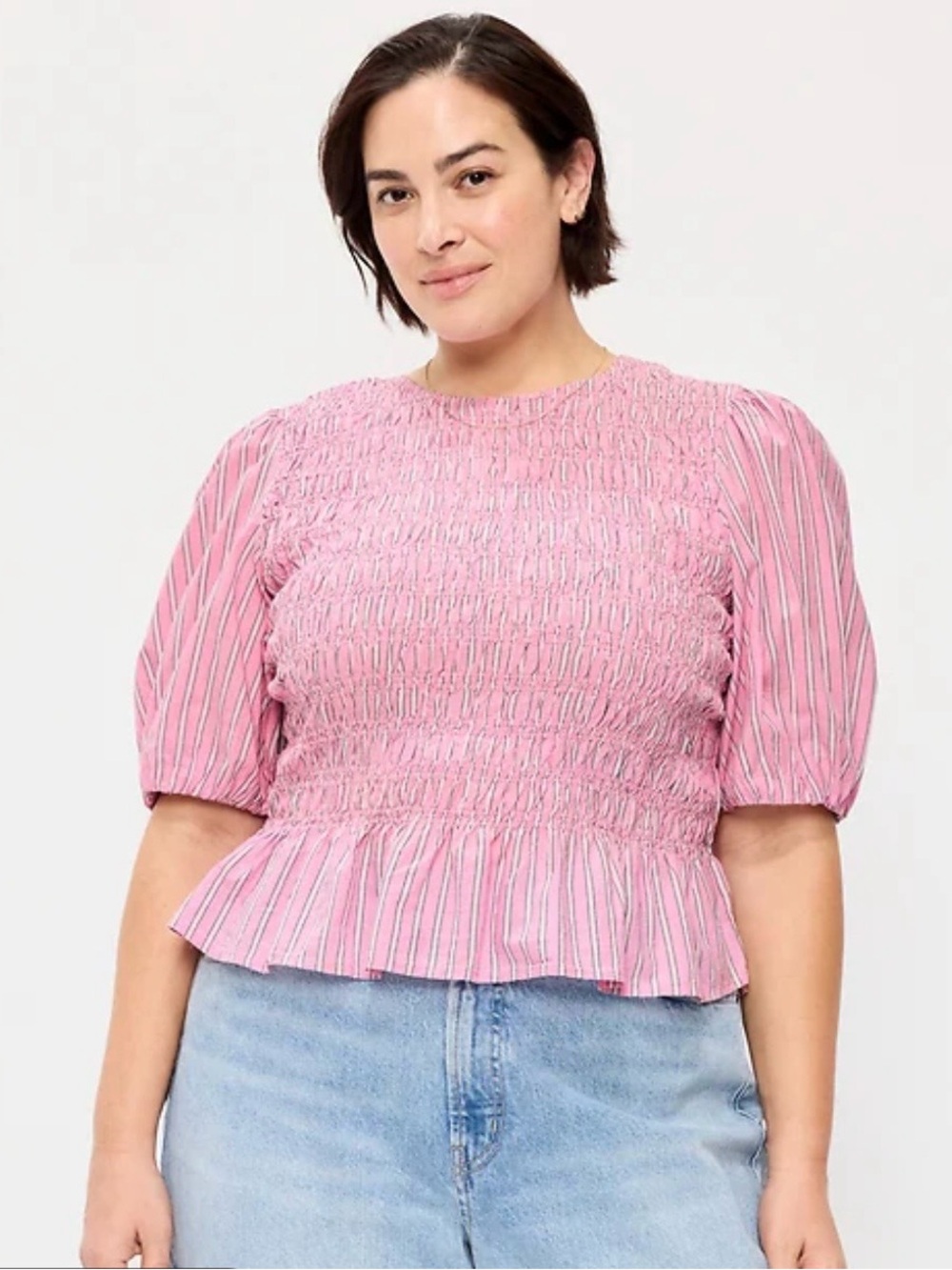 NWT Old Navy Peplum Puff Sleeve Top Size 2X